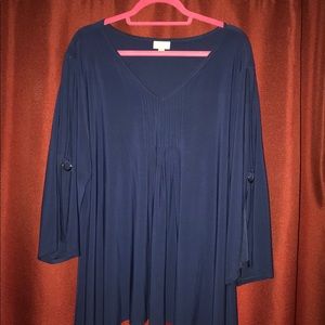 Avenue Navy Split Sleeve Tunic 26/28